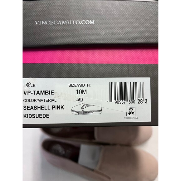 Vince Camuto Tambie Seashell Pink Kidsuede Espadrille Shoes Size 10 - Picture 6 of 6